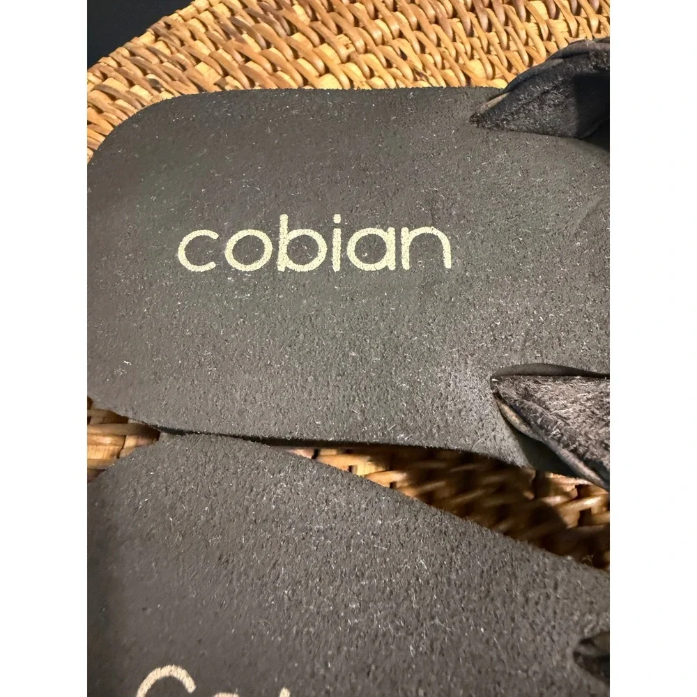 Cobian Braided Strap Flip Flops Brown Womens Size 7 Woven Thong Sandalsi
